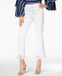 Cropped Fringe Trim Jeans
